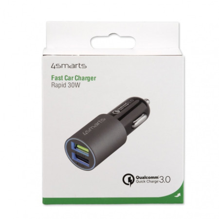 Car Charger Rapid 30W with Quick Charge, matt grey