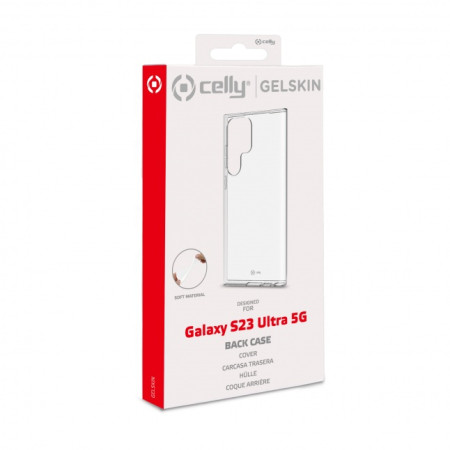 CELLY Gelskin back TPU cover for Samsung GALAXY S23 Ultra 5G, Transparent