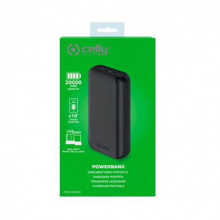 CELLY POWERBANK ENERGY 20000mAh 2.1A black