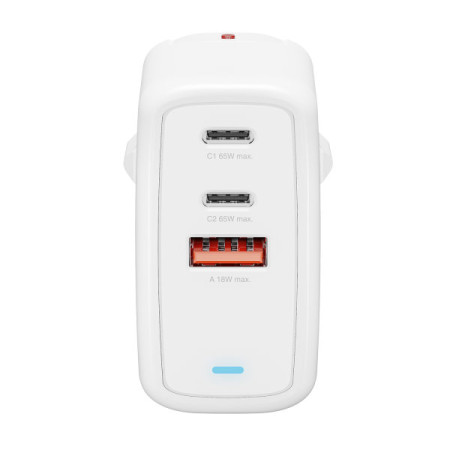 Charger GaN Flex 65W 2 USB-C+1 USB-A white