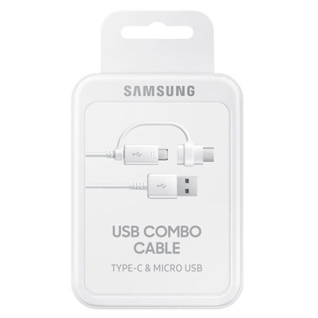 DG930DWEG Cable combo with adapter microUSB & Type-C, 1,5m White