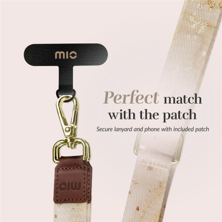 MIO Lanyard strap Gold Marble