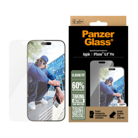 PanzerGlass Screen Protector Apple iPhone 16 Pro Max, Classic Fit