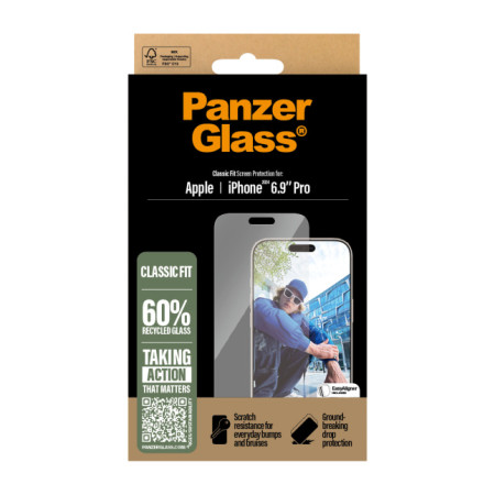 PanzerGlass Screen Protector Apple iPhone 16 Pro Max, Classic Fit