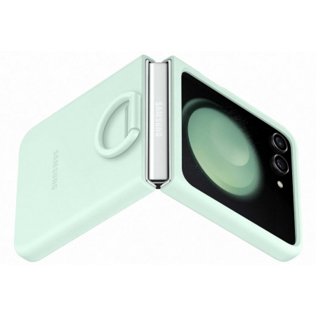 PF731TME Silicone Case with Ring for Samsung Galaxy Flip 5, Ocean Green