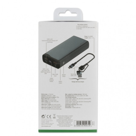 Power Bank VoltHub Pro 20000mAh 22.5W with Quick Charge, PD gunmetal Select Edition