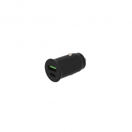 SEEK TOTI 30W Type-C + USB A Car Fast Charger, Black