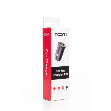 SEEK TOTI 30W Type-C + USB A Car Fast Charger, Black