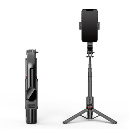 SEEK TOTI Selfie Stick with Lightweight Bracket Tripod L12-B, Black