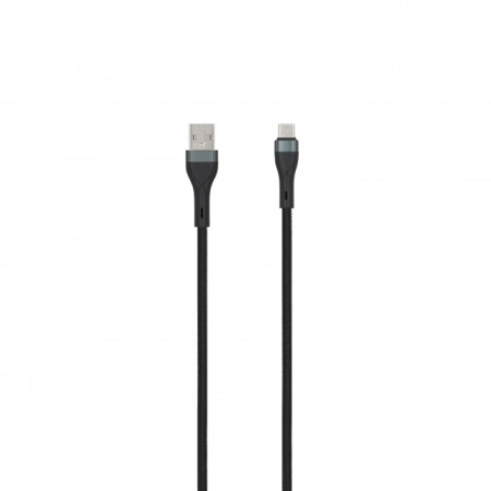 SEEK TOTI USB A to Type-C, 2m Braided Cable 3A, Black