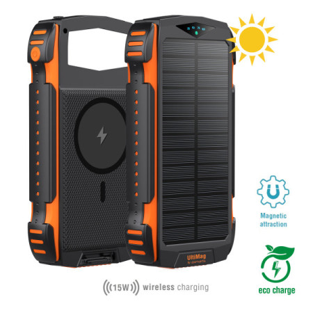 Solar Power Bank Rugged TitanPack UltiMag 20000mAh black