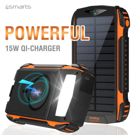 Solar Power Bank Rugged TitanPack UltiMag 20000mAh black