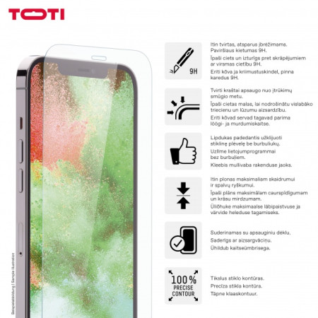 TEMPERED glass 2D screen protector full cover for iPhone 14 Plus/ 13 Pro Max, Transparent