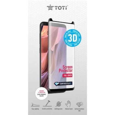 TEMPERED glass 3D screen protector for iPhone 11 Pro/X/XS, Black