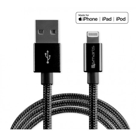 USB-A to Lightning Cable RapidCord 1m black *MFi certified