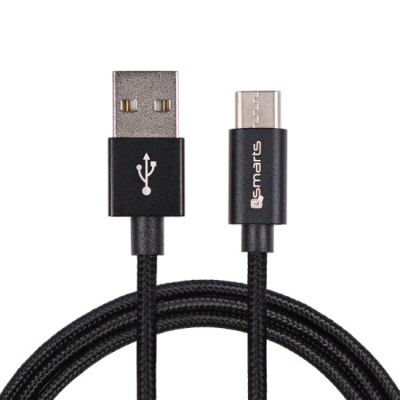 USB-A to USB-C Cable RapidCord 2A, 2m., black