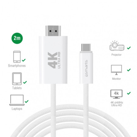 USB-C to HDMI Cable 2m white