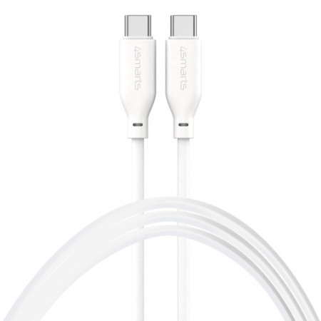 USB-C/USB-C Silicone Cable High Flex 60W 1.5m., white