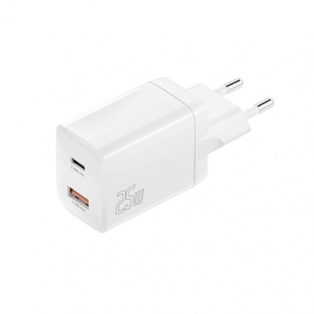 Wall Charger (without cable) PDPlug Duos 25W 1C+1A, white