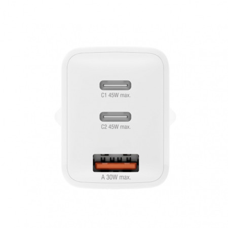 Wall Charger PDPlug Trio 45W GaN 2C+1A white