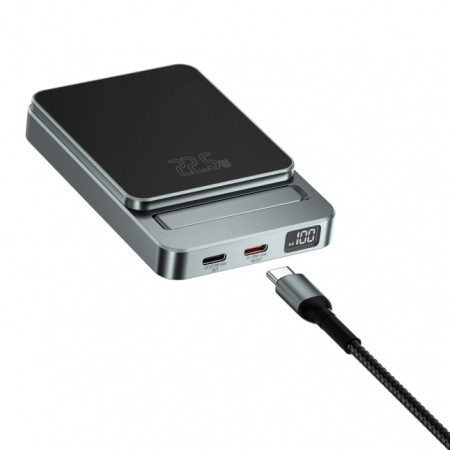 Wireless Power Bank OneStyle 5000mAh MagSafe compatible, black