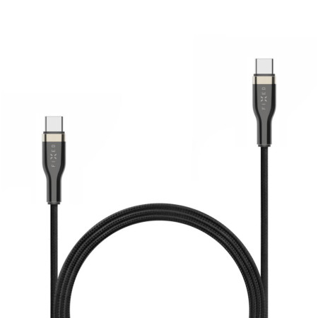 Fixed | Braided Cable USB-C/USB-C, 2m, 100W | FIXDB-CC2-BK