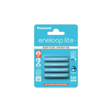 Panasonic | ENELOOP Lite BK-4LCCE/4BE | AAA | 550 mAh | 4 pc(s)