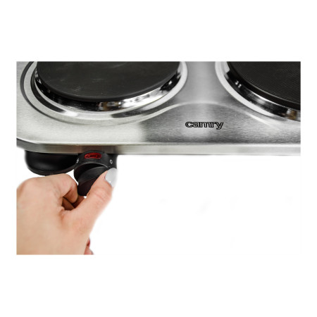 Camry | CR 6511 | Number of burners/cooking zones 2 | Rotary knobs | Stainless steel | Electric