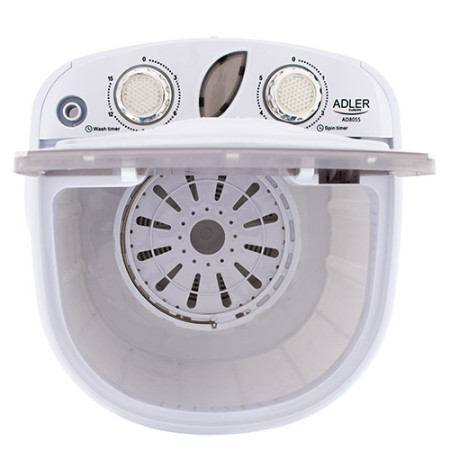 Adler | Mini washing machine | AD 8055 | Top loading | Washing capacity 3 kg | Depth 37 cm | Width 36 cm | White