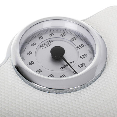 Adler | Mechanical Bathroom Scale | AD 8180 | Maximum weight (capacity) 136 kg | Accuracy 1000 g | White