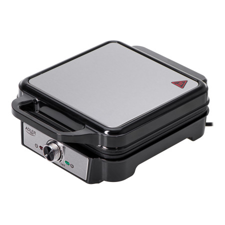 Adler Waffle Maker | AD 3083 | 1800 W | Number of pastry 4 | Belgium | Silver/Black