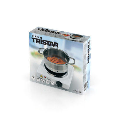 Tristar | Free standing table hob | KP-6185 | Number of burners/cooking zones 1 | Rotary | Black, White | Electric