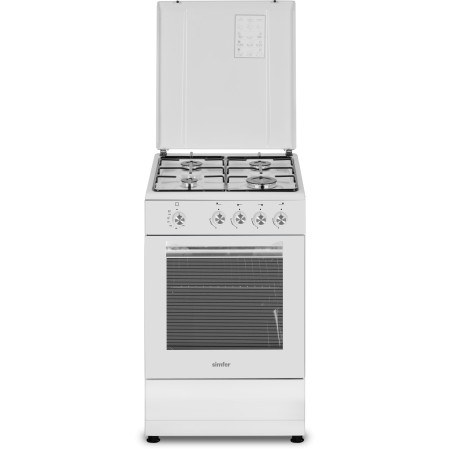 Simfer | Cooker | 4401SGRBB | Hob type Gas | Oven type Gas | White | Width 50 cm | Depth 55 cm | 49 L