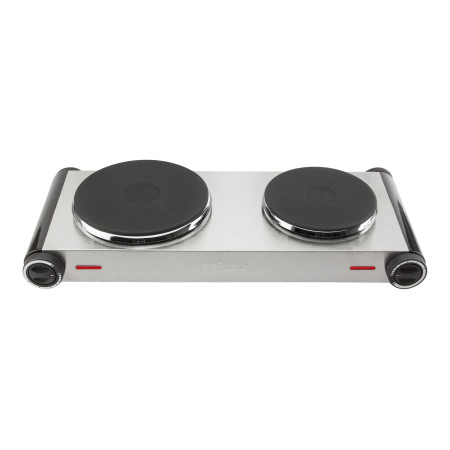 Tristar | Free standing table hob | KP-6248 | Number of burners/cooking zones 2 | Stainless Steel/Black | Electric