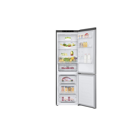 LG | Refrigerator | GBB61PZJMN | Energy efficiency class E | Free standing | Combi | Height 186 cm | No Frost system | Fridge ne