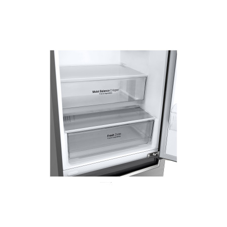 LG | Refrigerator | GBB61PZJMN | Energy efficiency class E | Free standing | Combi | Height 186 cm | No Frost system | Fridge ne