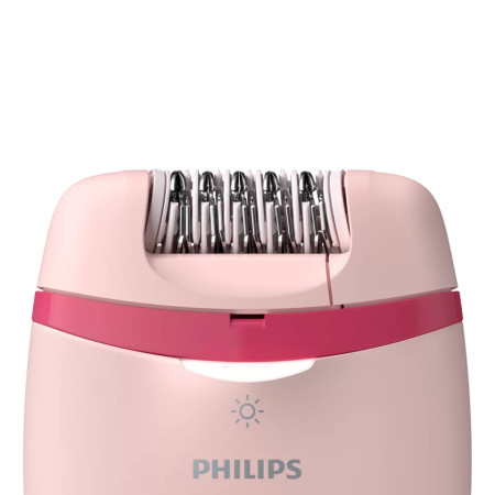 Philips | Corded Compact Epilator | BRE285/00 Satinelle Essential | White/Pink