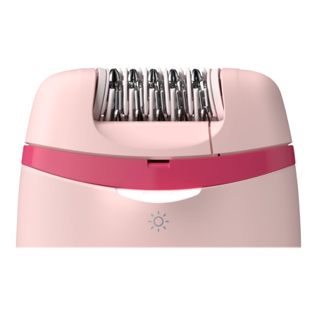 Philips | Corded Compact Epilator | BRE285/00 Satinelle Essential | White/Pink