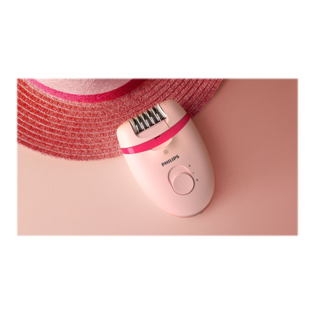 Philips | Corded Compact Epilator | BRE285/00 Satinelle Essential | White/Pink