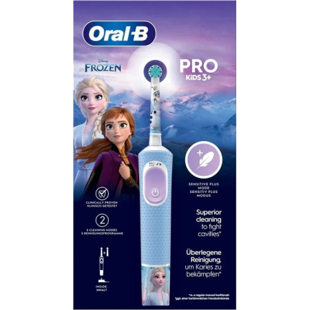 Oral-B Electric Toothbrush | Vitality Pro Frozen | Rechargeable | For children | Number of brush heads included 1 | Number of te