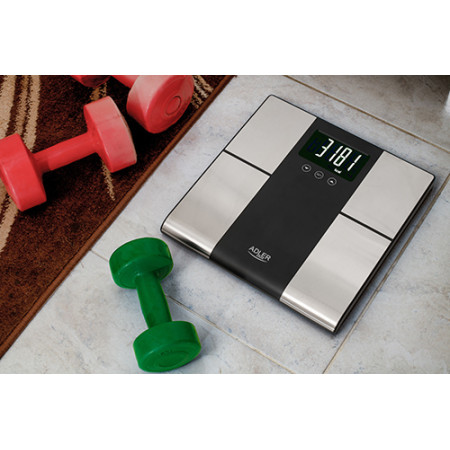 Adler | Bathroom scale with analyzer | AD 8165 | Maximum weight (capacity) 225 kg | Accuracy 100 g | Body Mass Index (BMI) measu