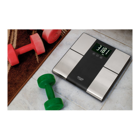 Adler | Bathroom scale with analyzer | AD 8165 | Maximum weight (capacity) 225 kg | Accuracy 100 g | Body Mass Index (BMI) measu