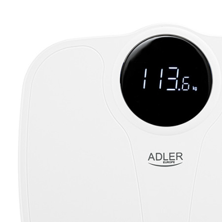 Adler | Bathroom Scale | AD 8172w | Maximum weight (capacity) 180 kg | Accuracy 100 g | Body Mass Index (BMI) measuring | White