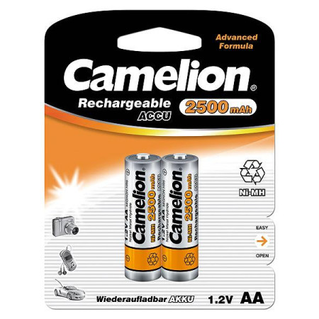 Camelion | AA/HR6 | 2500 mAh | Rechargeable Batteries Ni-MH | 2 pc(s)