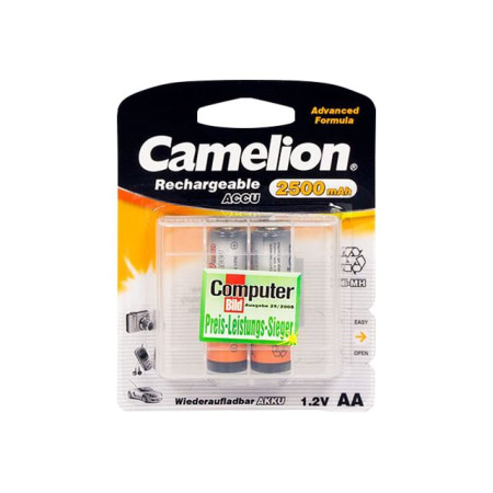 Camelion | AA/HR6 | 2500 mAh | Rechargeable Batteries Ni-MH | 2 pc(s)