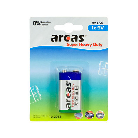 Arcas | 9V/6LR61 | Super Heavy Duty | 1 pc(s)