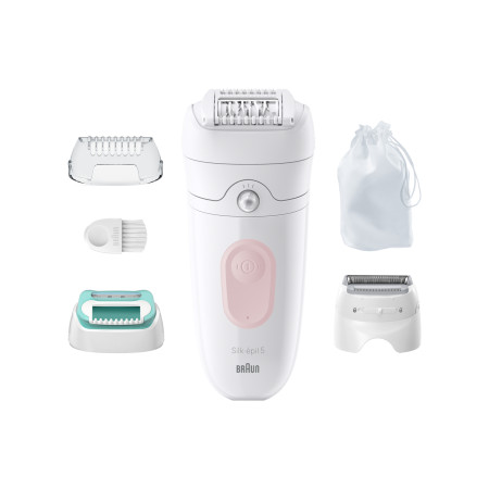 Braun | Epilator | SE5-050 Silk-épil 5 | Operating time (max) 40 min | Number of power levels 1 | Wet & Dry | White