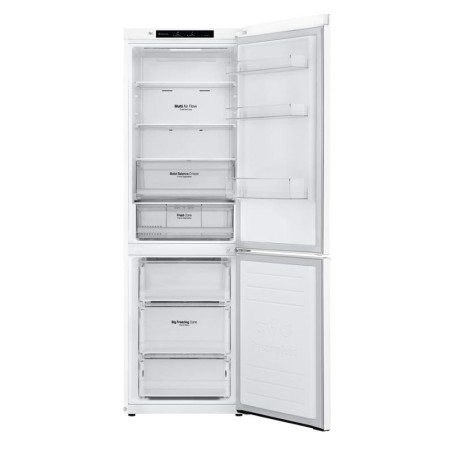 LG | Refrigerator | GBB61SWJMN | Energy efficiency class E | Free standing | Combi | Height 186 cm | No Frost system | Fridge ne