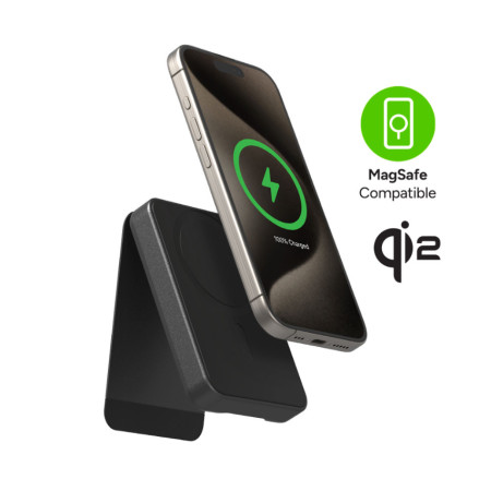 mophie Essentials Magnetic wireless portable battery 10000mAh Black