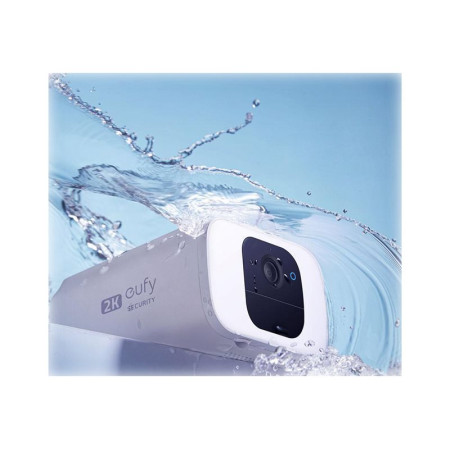 Anker Eufy | Security Camera | Spotlight Cam Solar | IP67 | 8GB Local Storage | Black and White